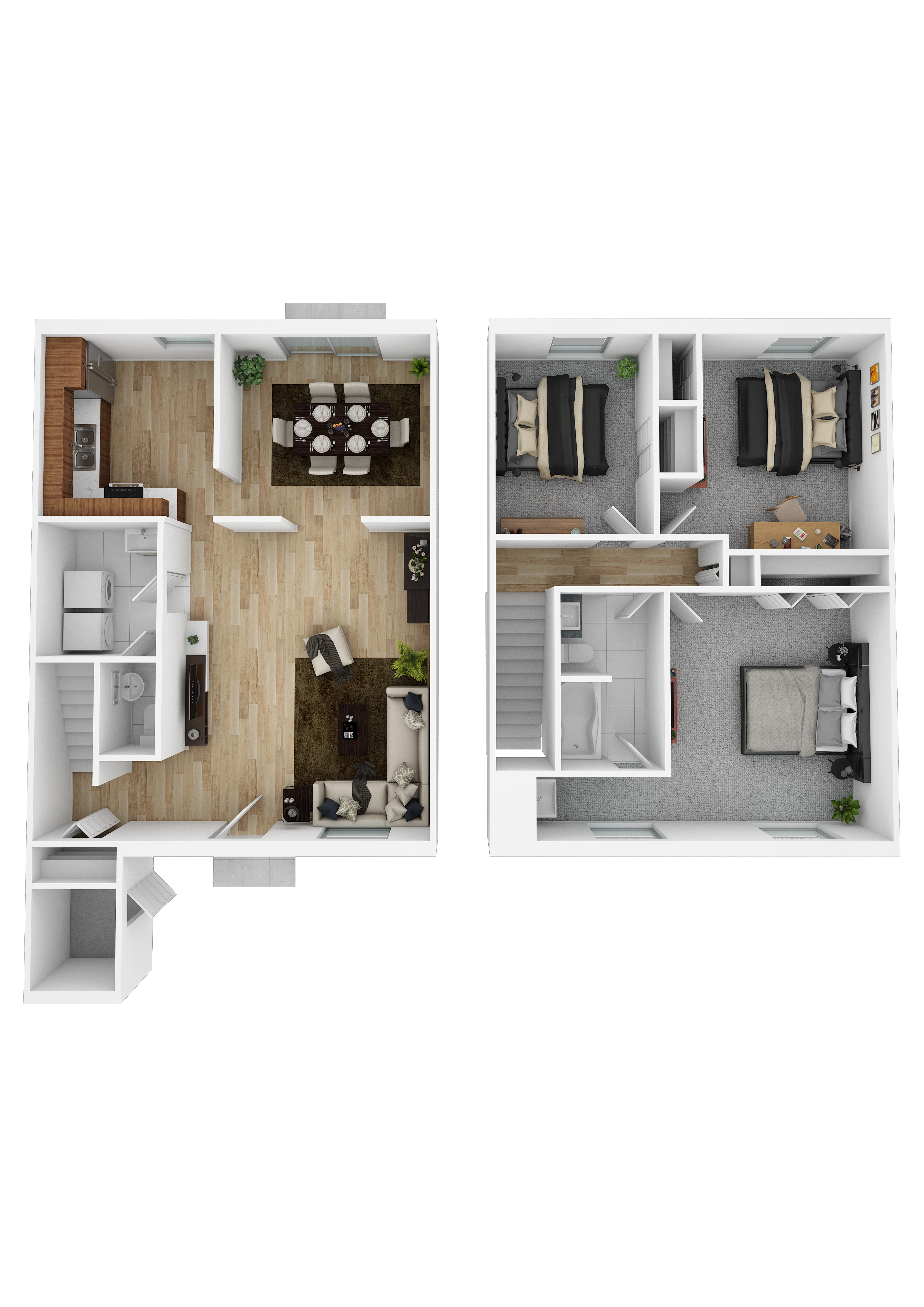 Gateway Airport Townhome Floor plan Style A,Gateway Airport Townhome Floor plan Style A