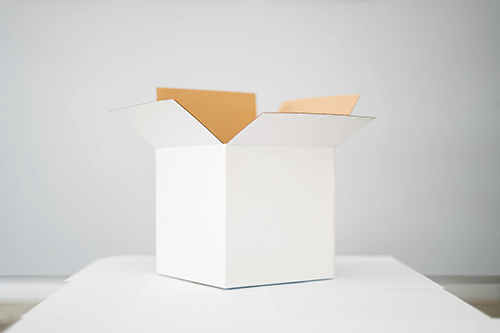 white minimalistic box