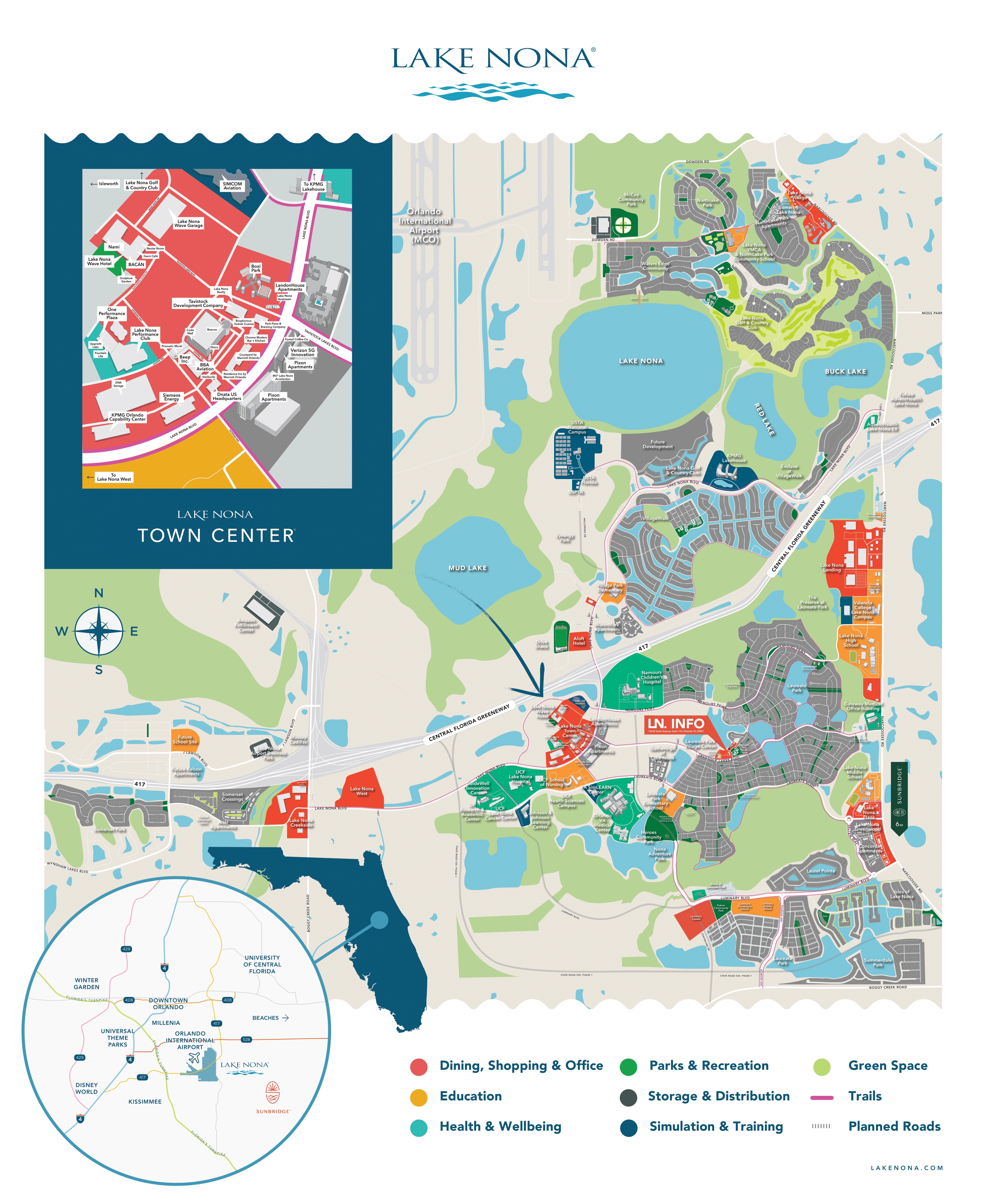Lake Nona Water Mark apartments in Orlando's Lake Nona community map