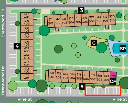 where to park for a tour of park apartments