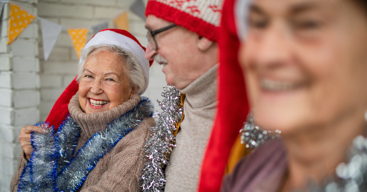 Christmas dinner in retirement community