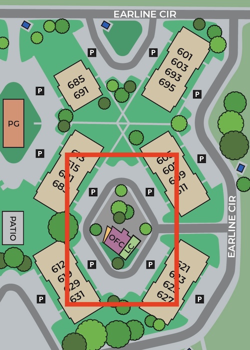 Spring Lake tour parking area