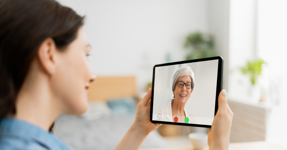 independent living seniors connecting with their family