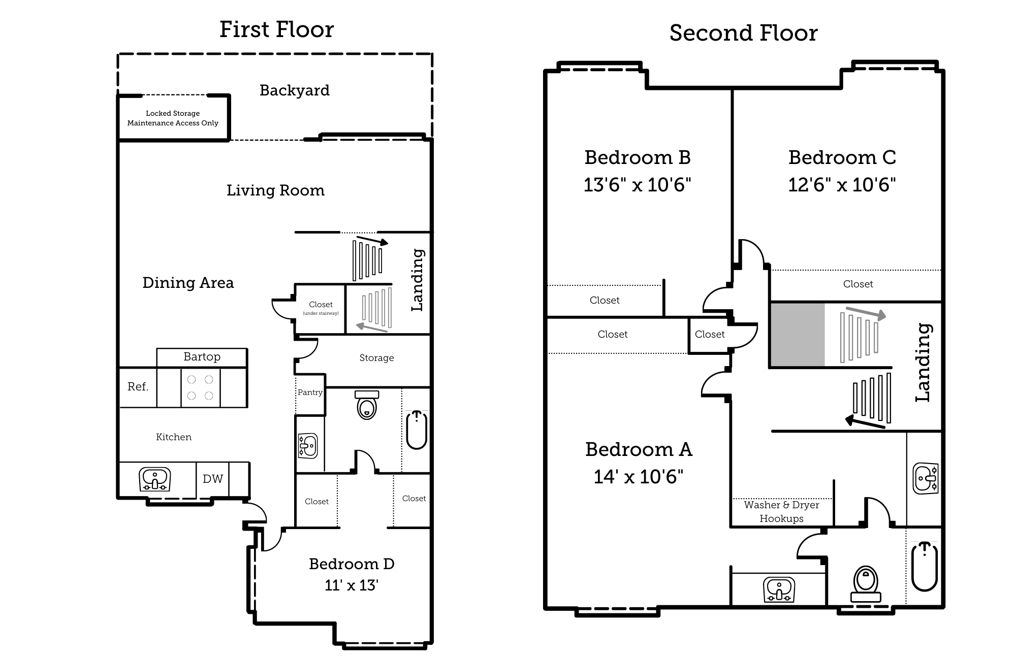 4 bedroom Individual Lease Program Floor Plan
