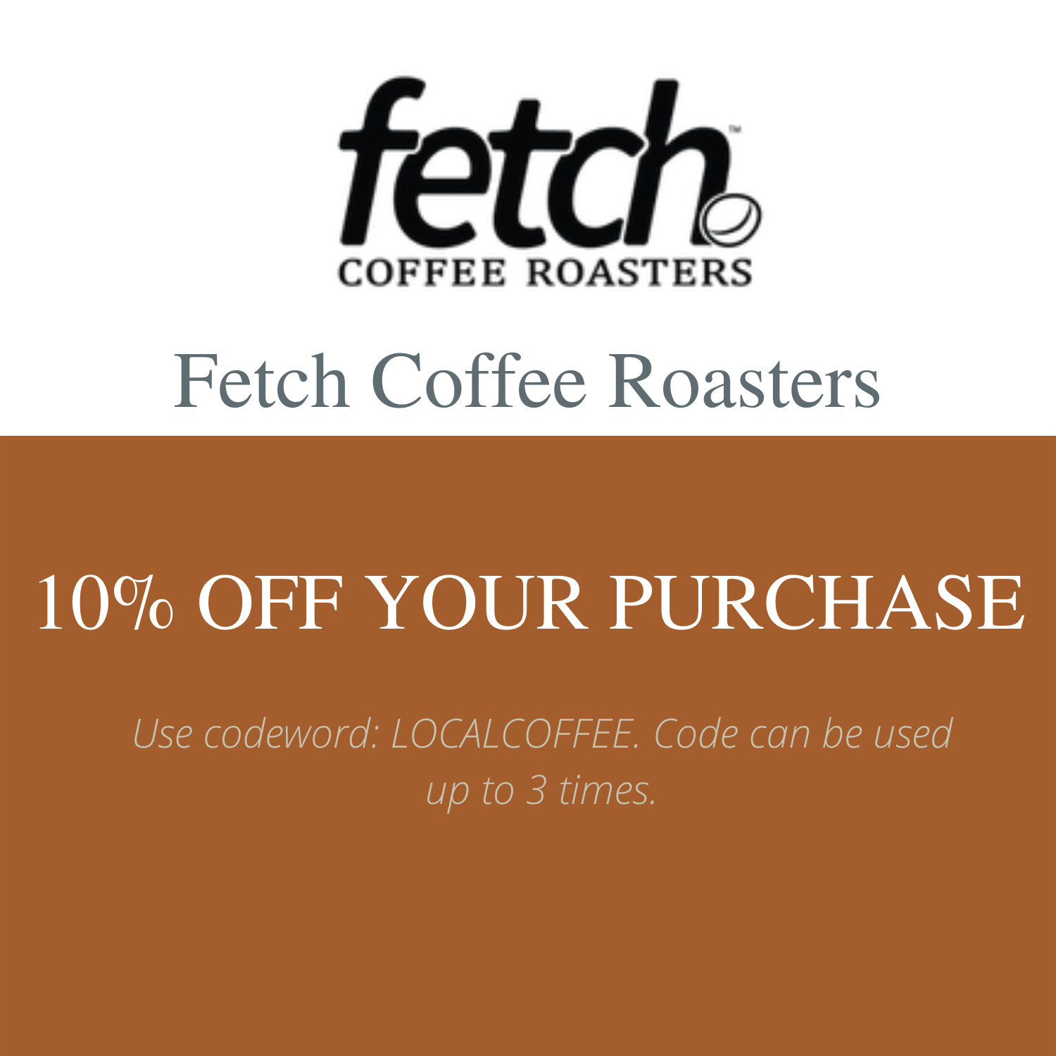 Fetch Coffee Flyer