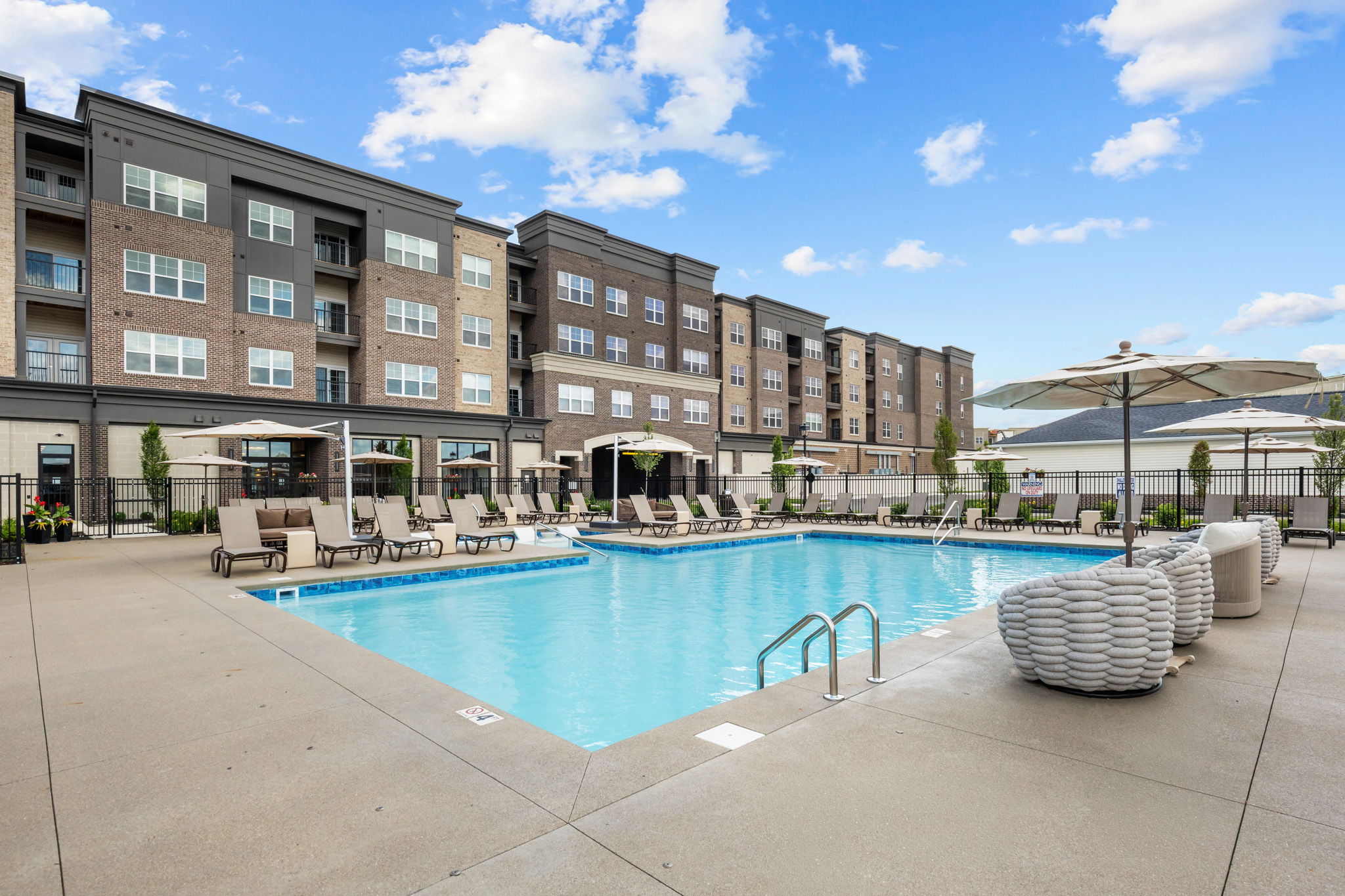 Lawrence Square apartment community near Dublin, Ohio, showcasing modern apartment homes with upscale design and convenient suburban living.