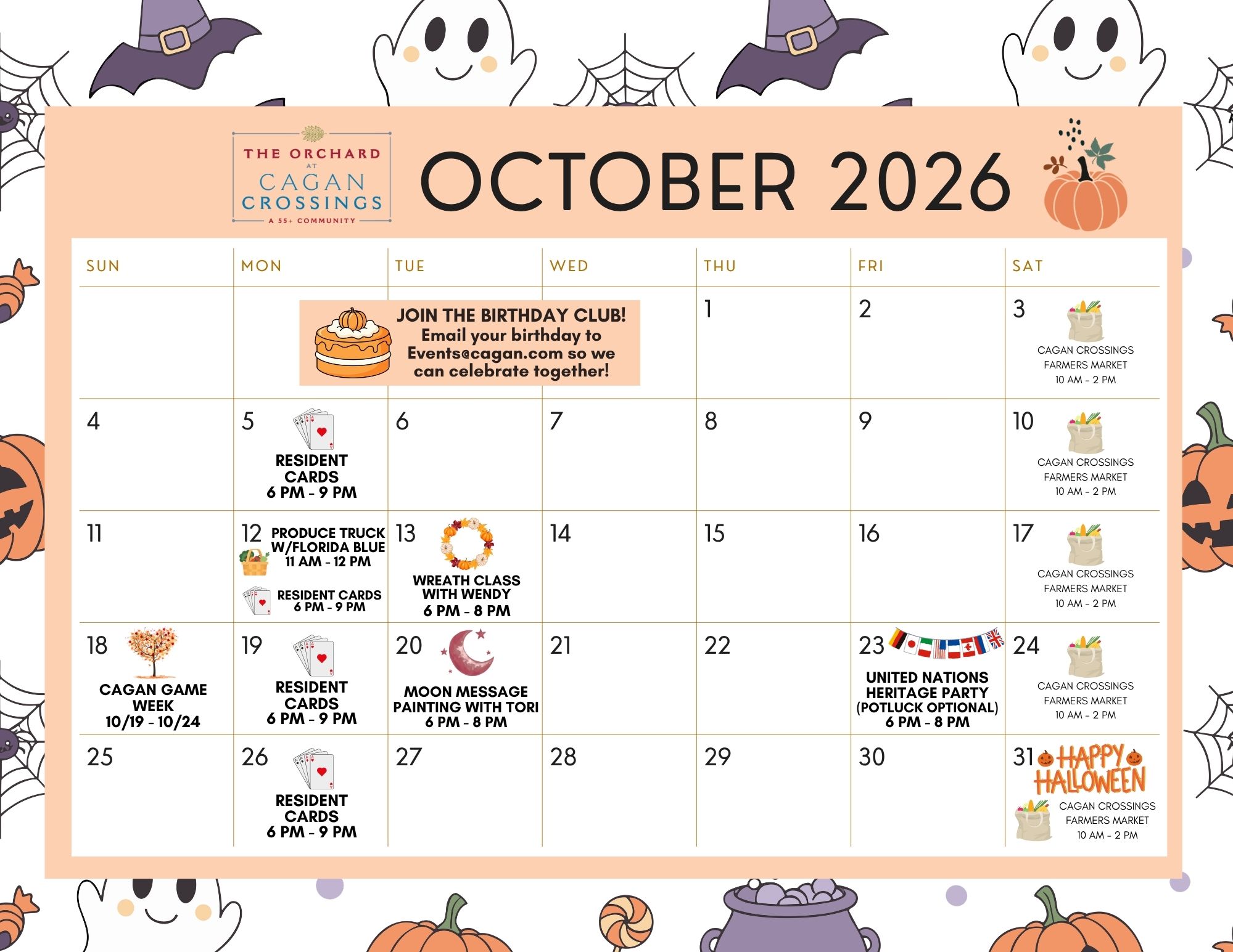 october calendar