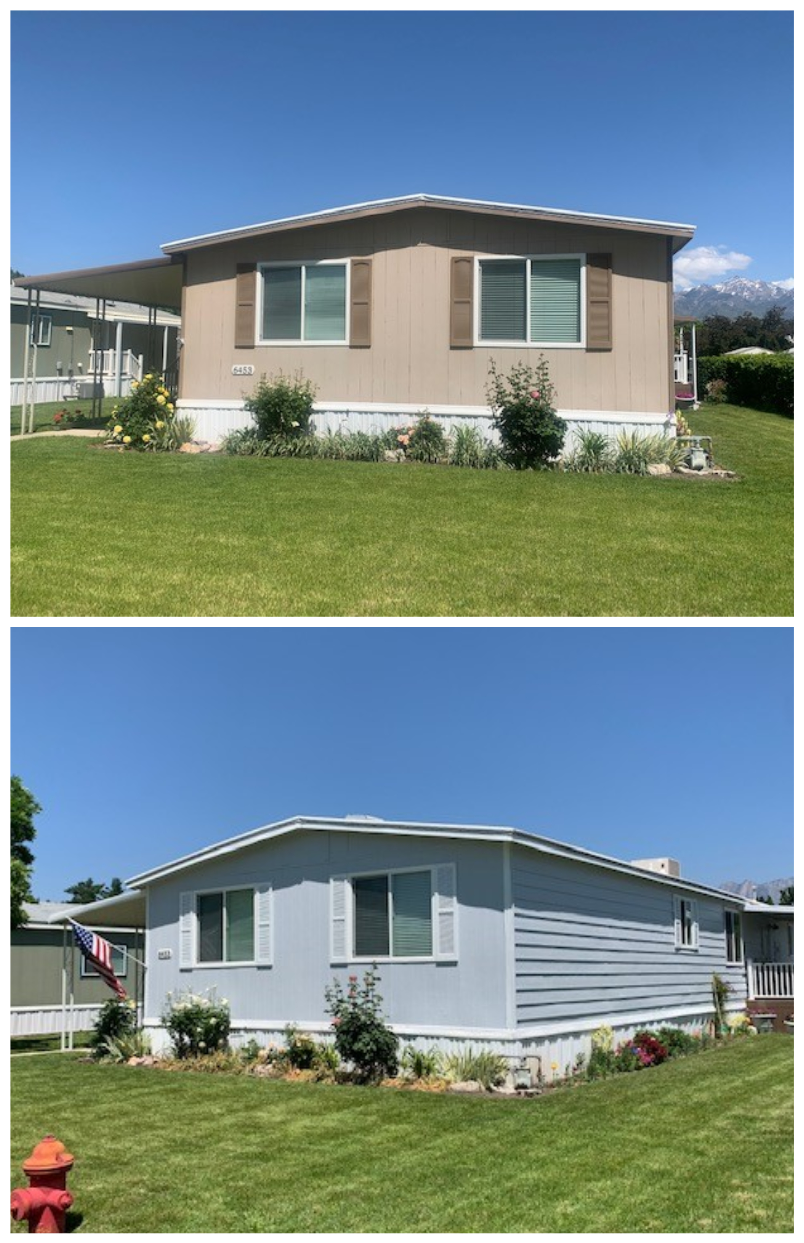 Before and After Painted Homes