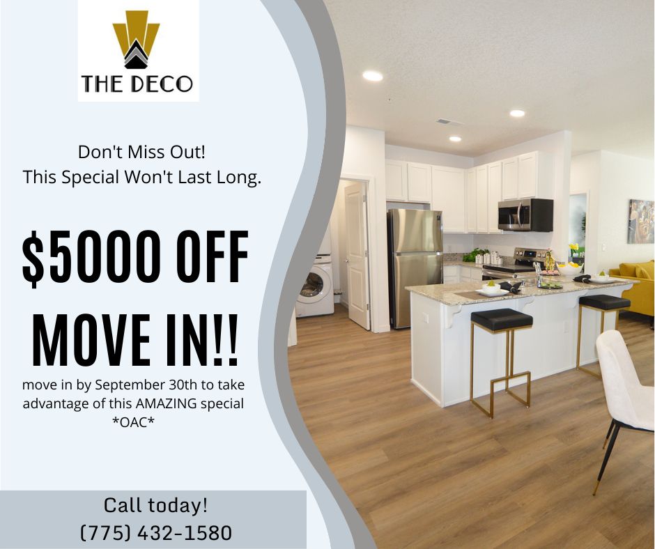 The Deco Move In Special Bannder
