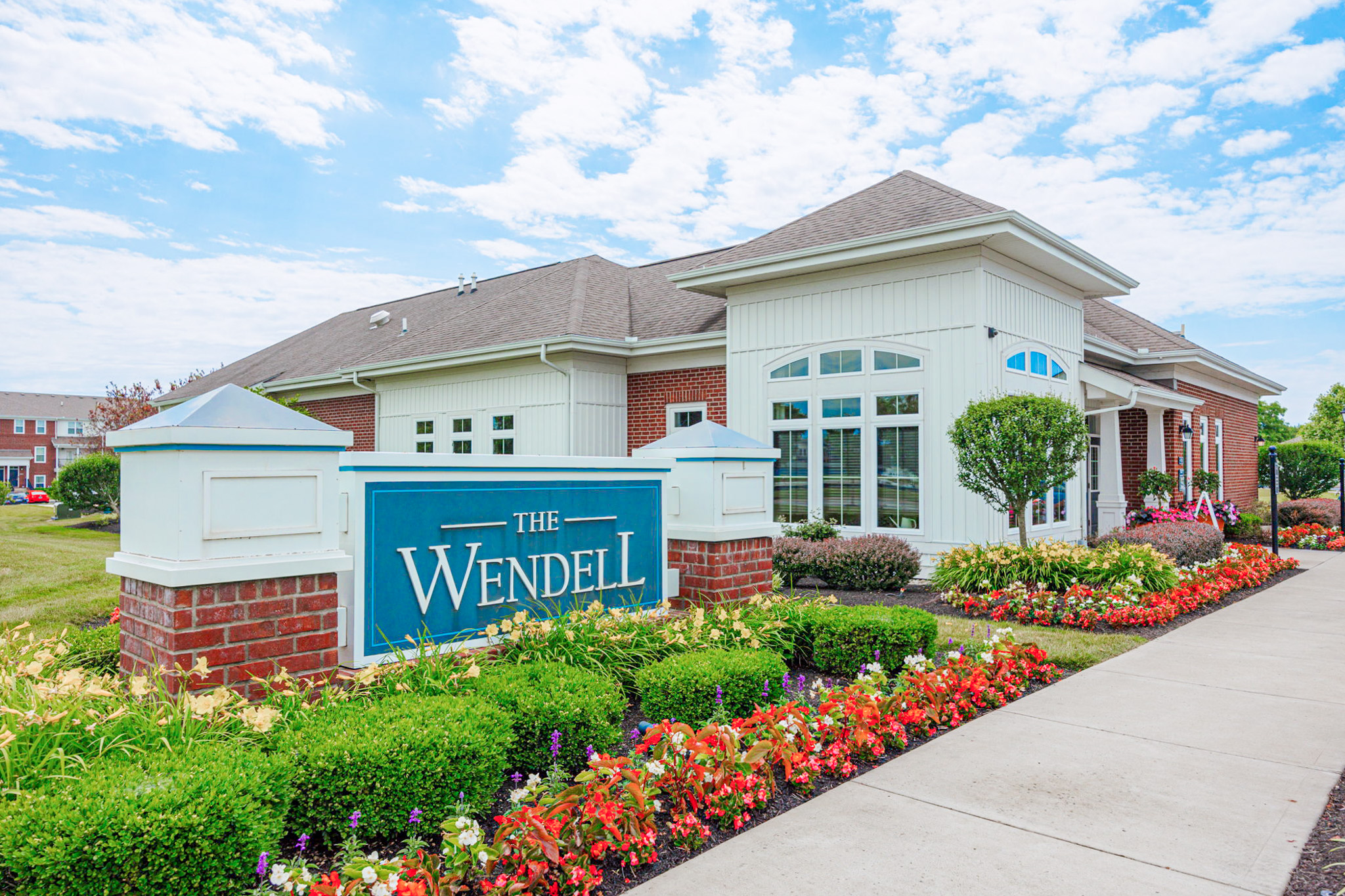 The Wendell apartment community entrance and clubhouse in Dublin, Ohio, with convenient access to The James Cancer Hospital.