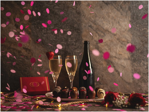 champagne and chocolates