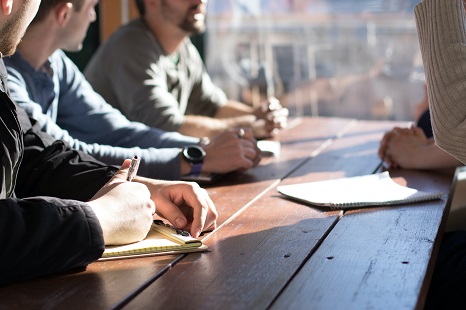 People on a table