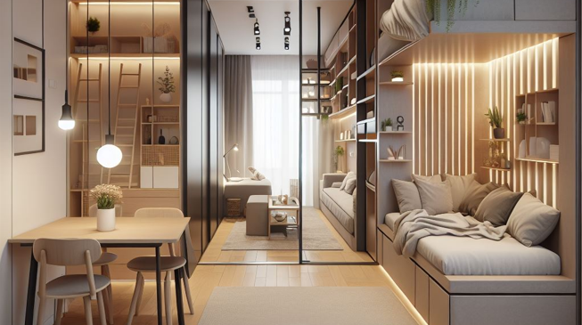 a small apartment that uses tips to look larger