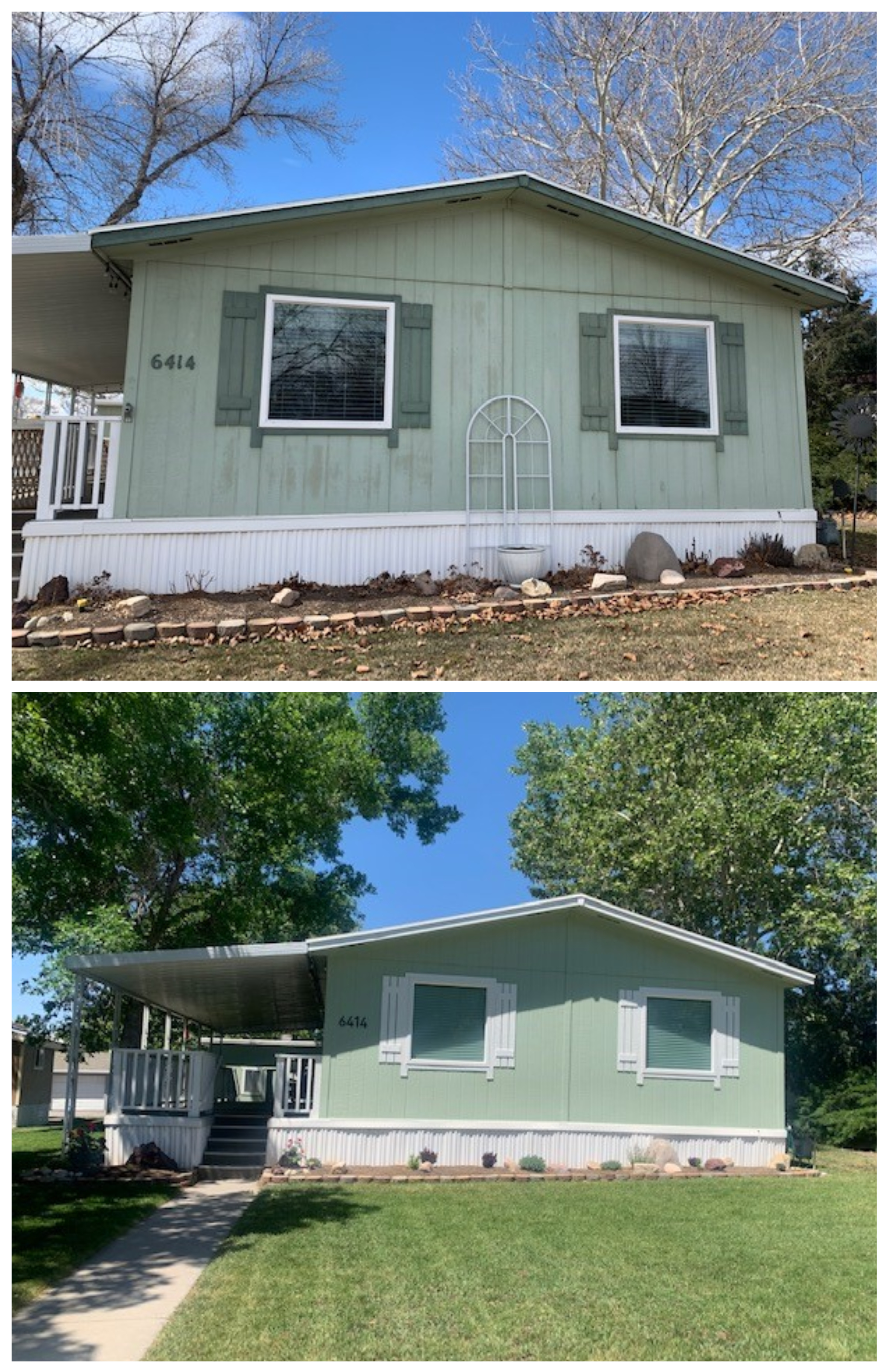 Before and After Painted Homes