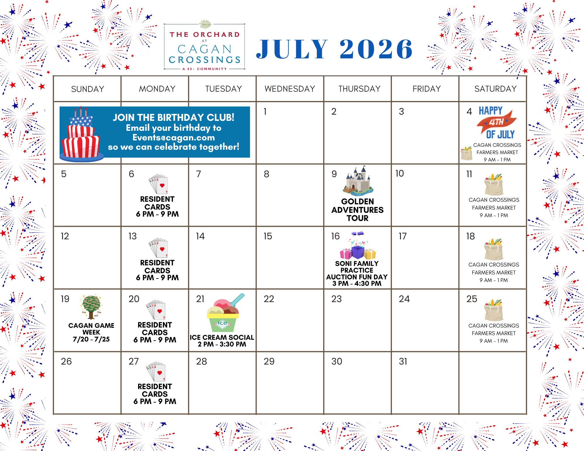 July calendar
