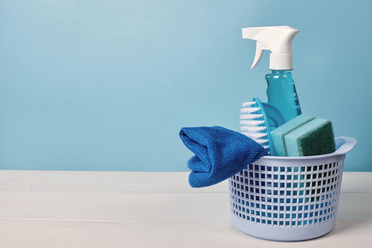 A Genius Shower Cleaning Hack: A Dish Brush