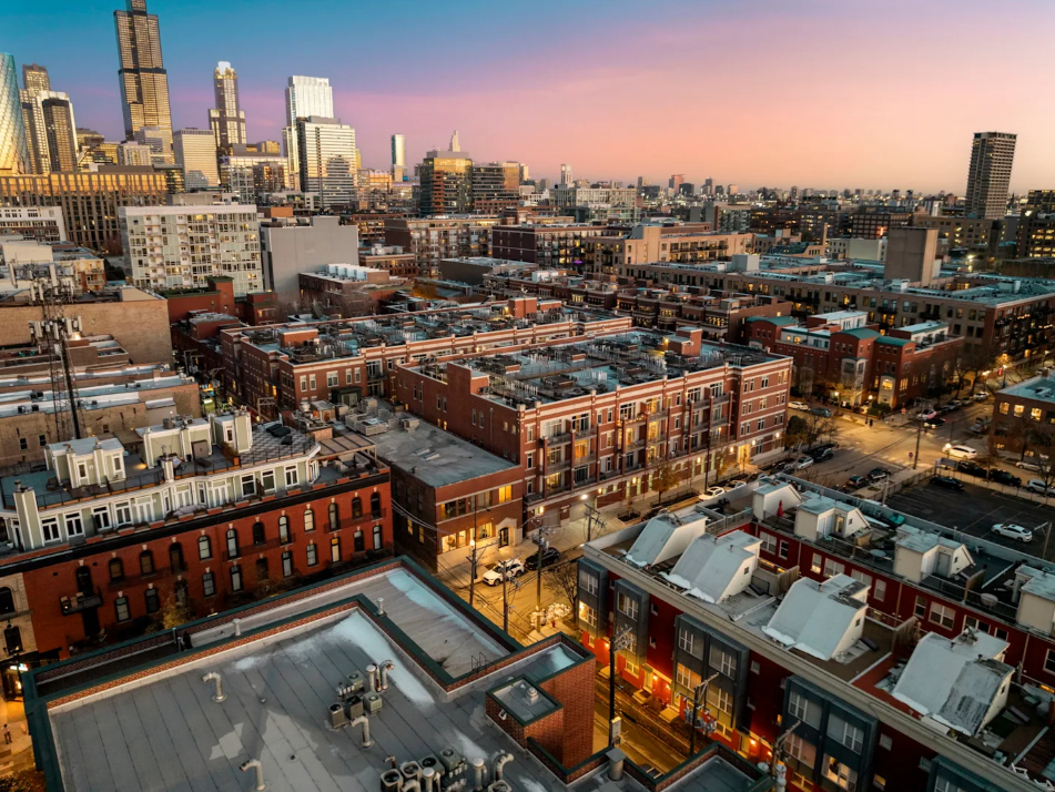 A view of Monroe Aberdeen Place in West Loop Chicago