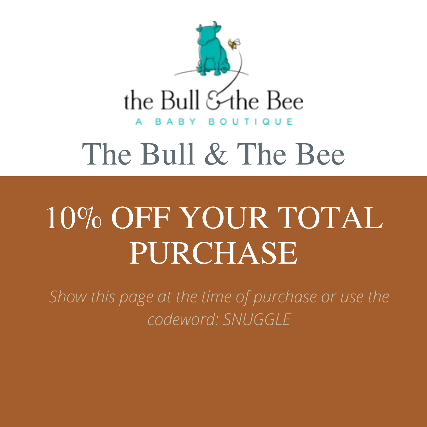 The Bull and the Bee Flyer for Baby Boutique
