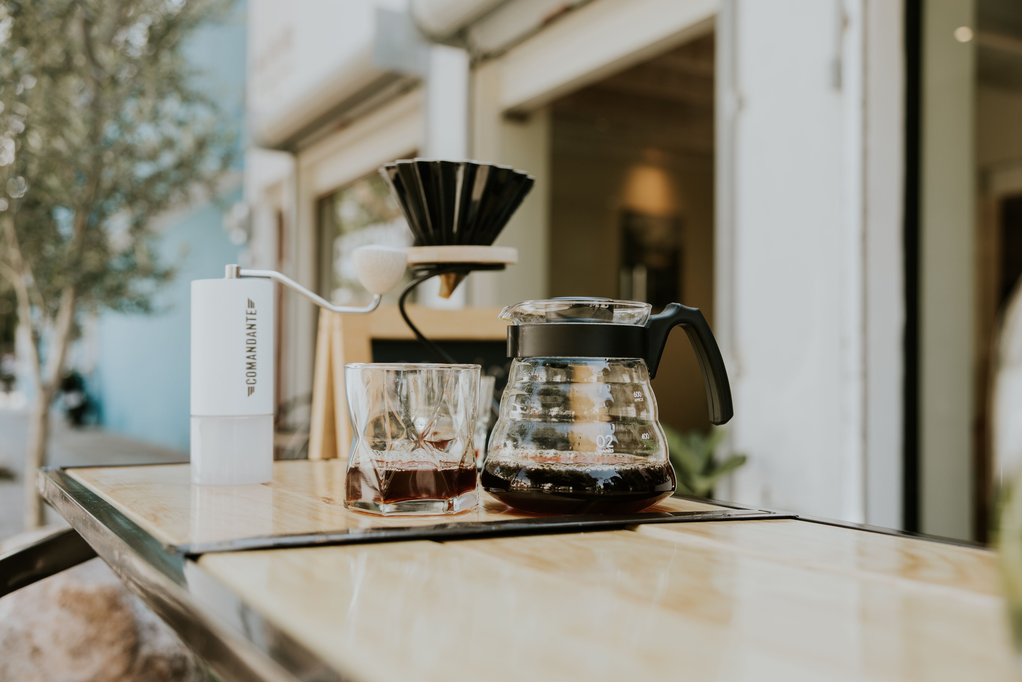 A few tools, a good spot, and airtight jars are all a coffee and matcha bar needs at Still Meadow Village Apartments in Wilmington, NC. Here is the setup.
