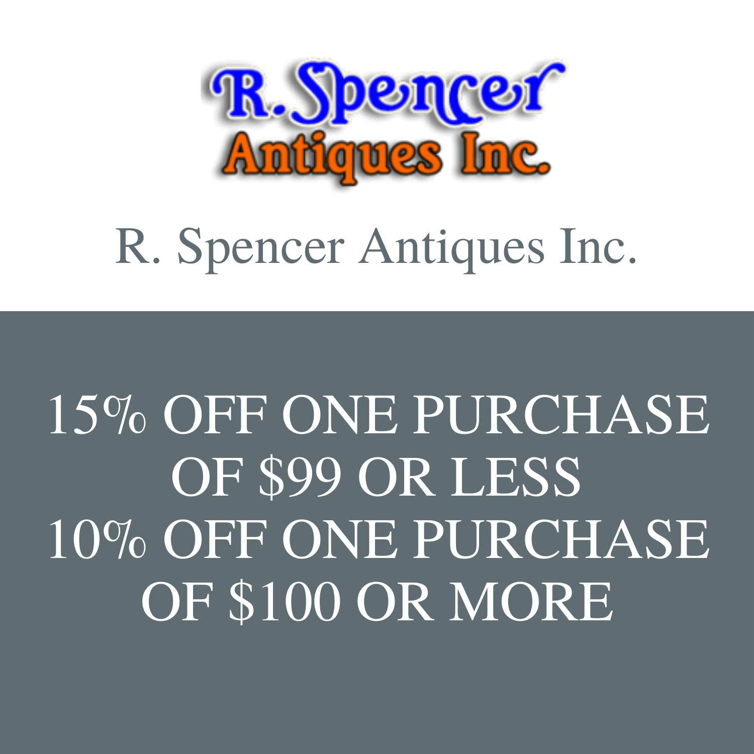 R. Spencer Antiques Flyer