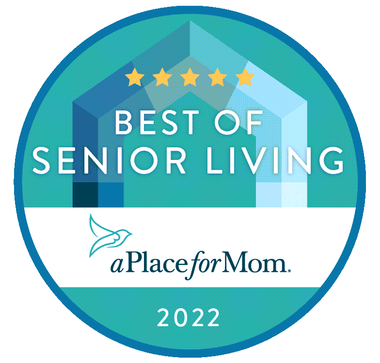 Pacifica Senior Living Northridge is a SeniorAdvisor.com and A Place for Mom 2022 Best of Senior Living Winner!