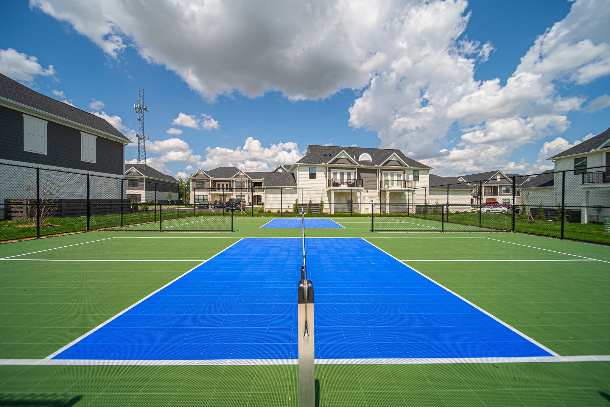Pickleball courts at Meadows at Sunbury in Sunbury Ohio showcasing community amenities and outdoor recreation space.