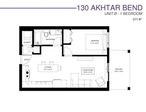 Unit B - 1 Bedroom