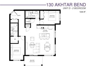 Unit D - 2 Bedroom