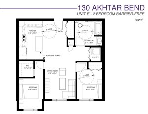 Unit E - 2 Bedroom Barrier-Free