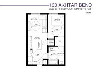 Unit G - 1 Bedroom Barrier-Free