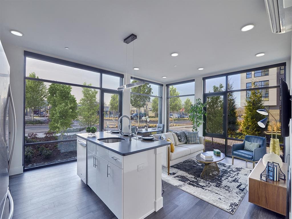 Three bedroom corner unit with large windows