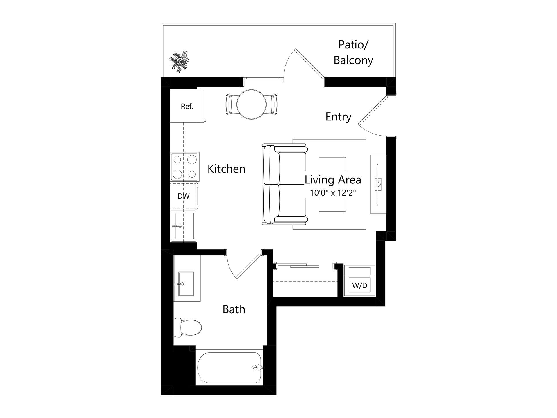 Floor plan layout diagram for LS - Studio