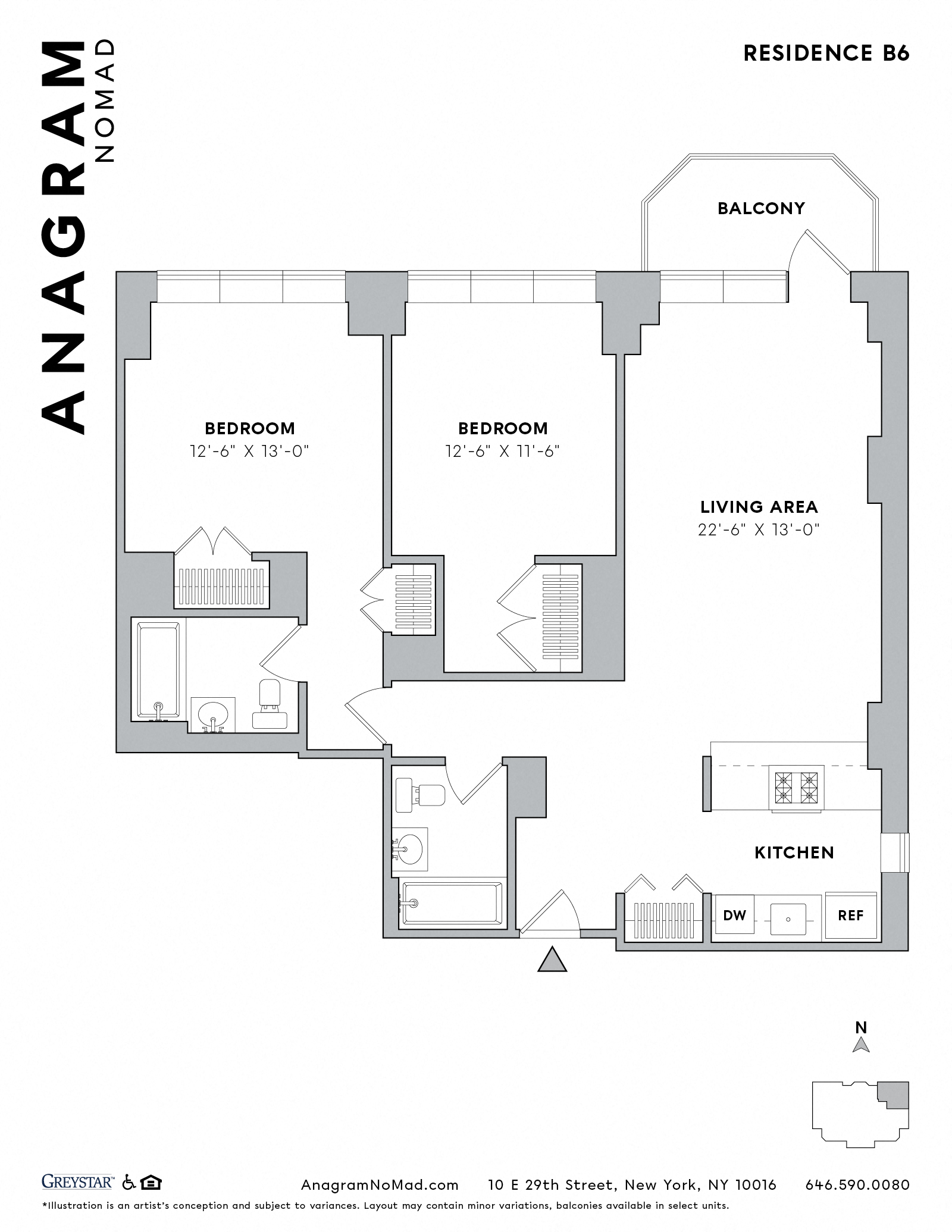 Floor plan layout diagram for B6