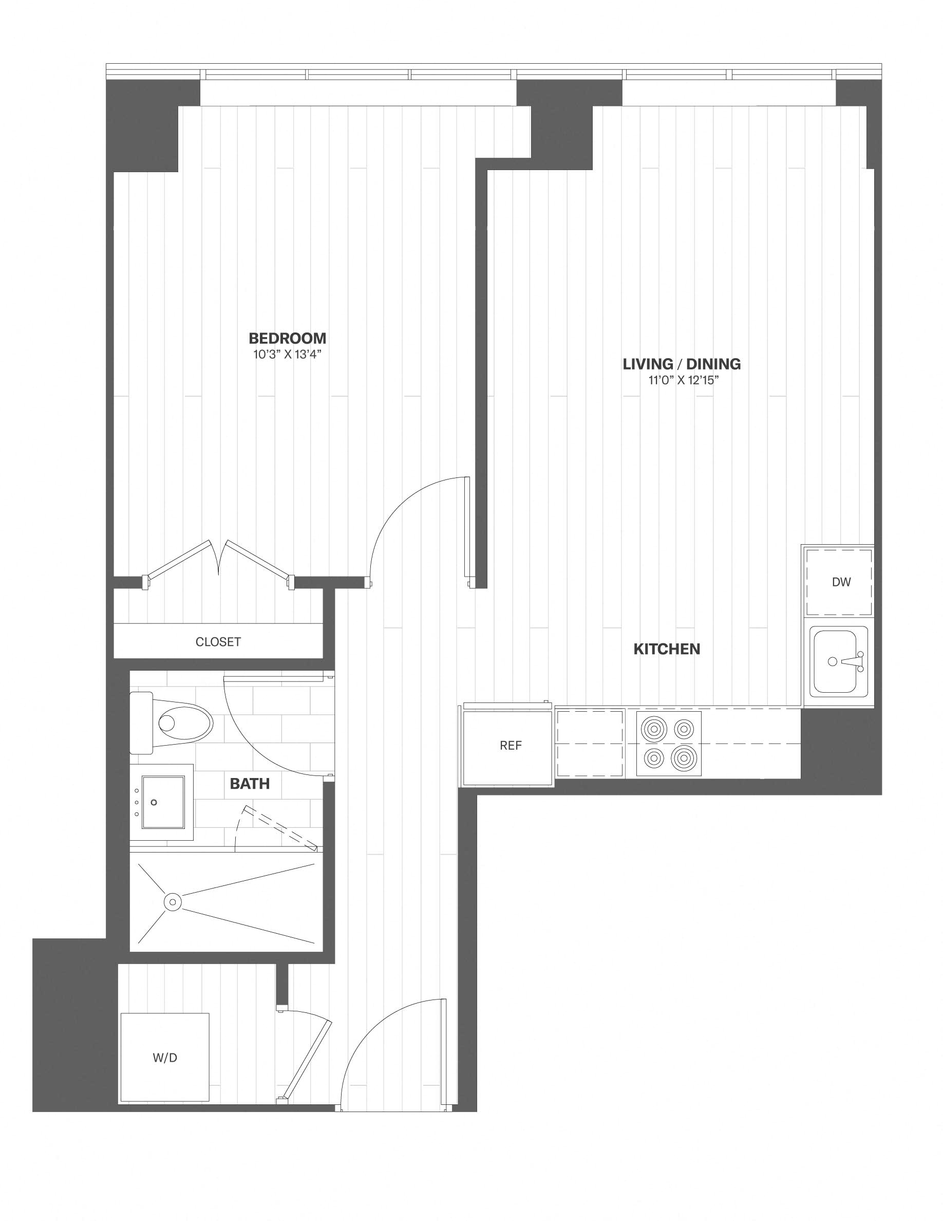 Floor plan layout diagram for A1