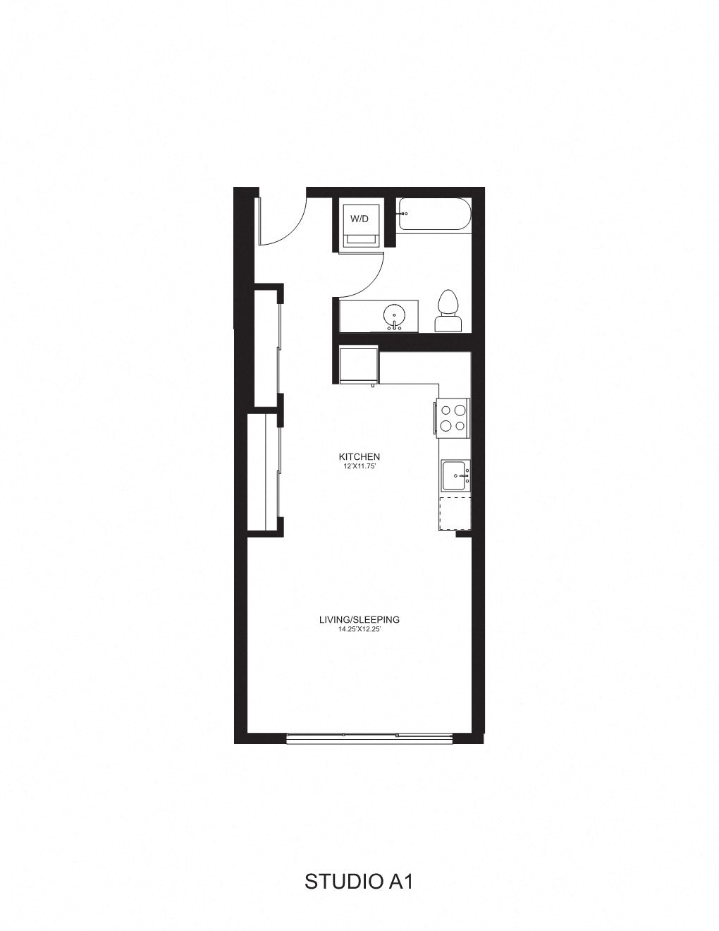 Floor plan layout diagram for A1