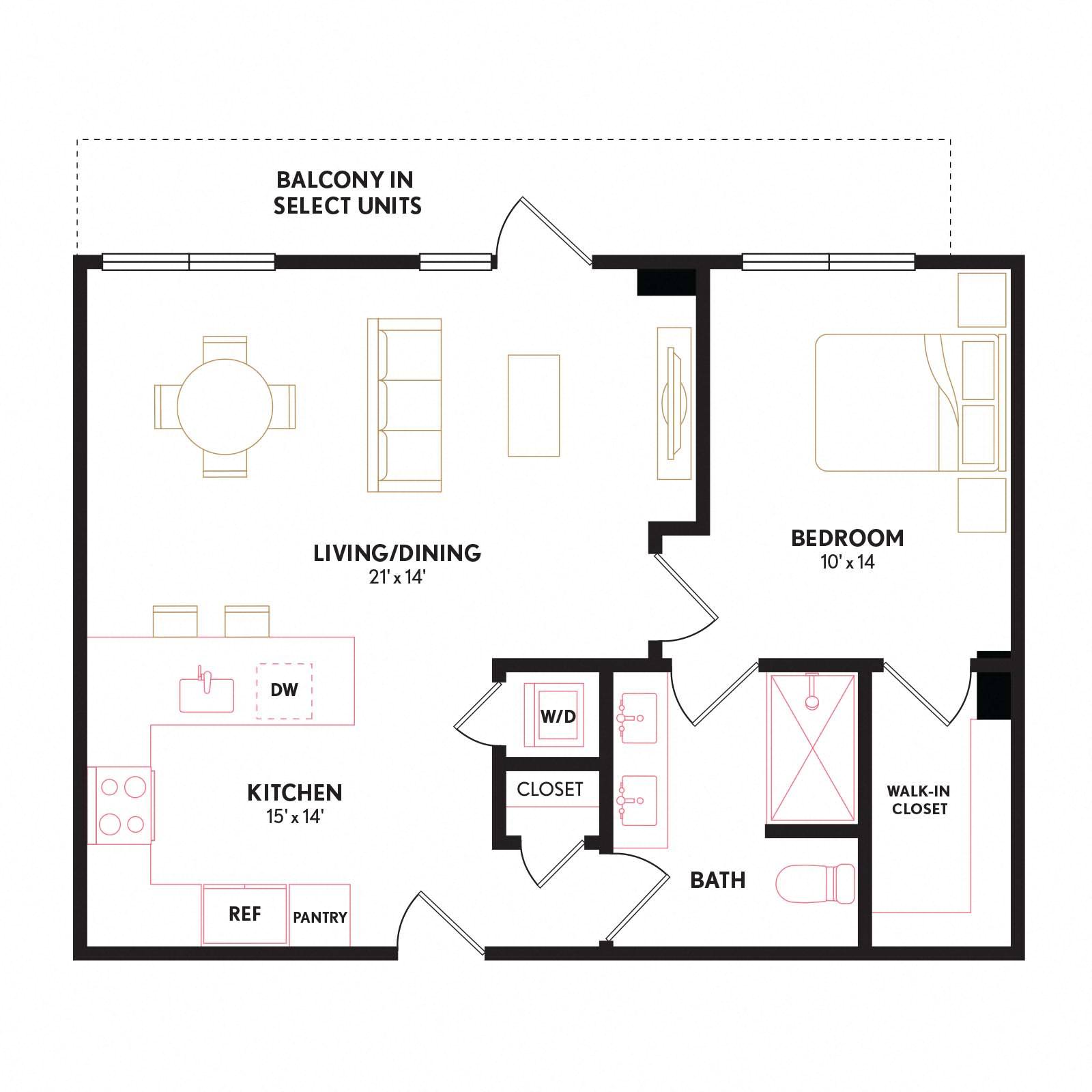 Floor plan layout diagram for A11