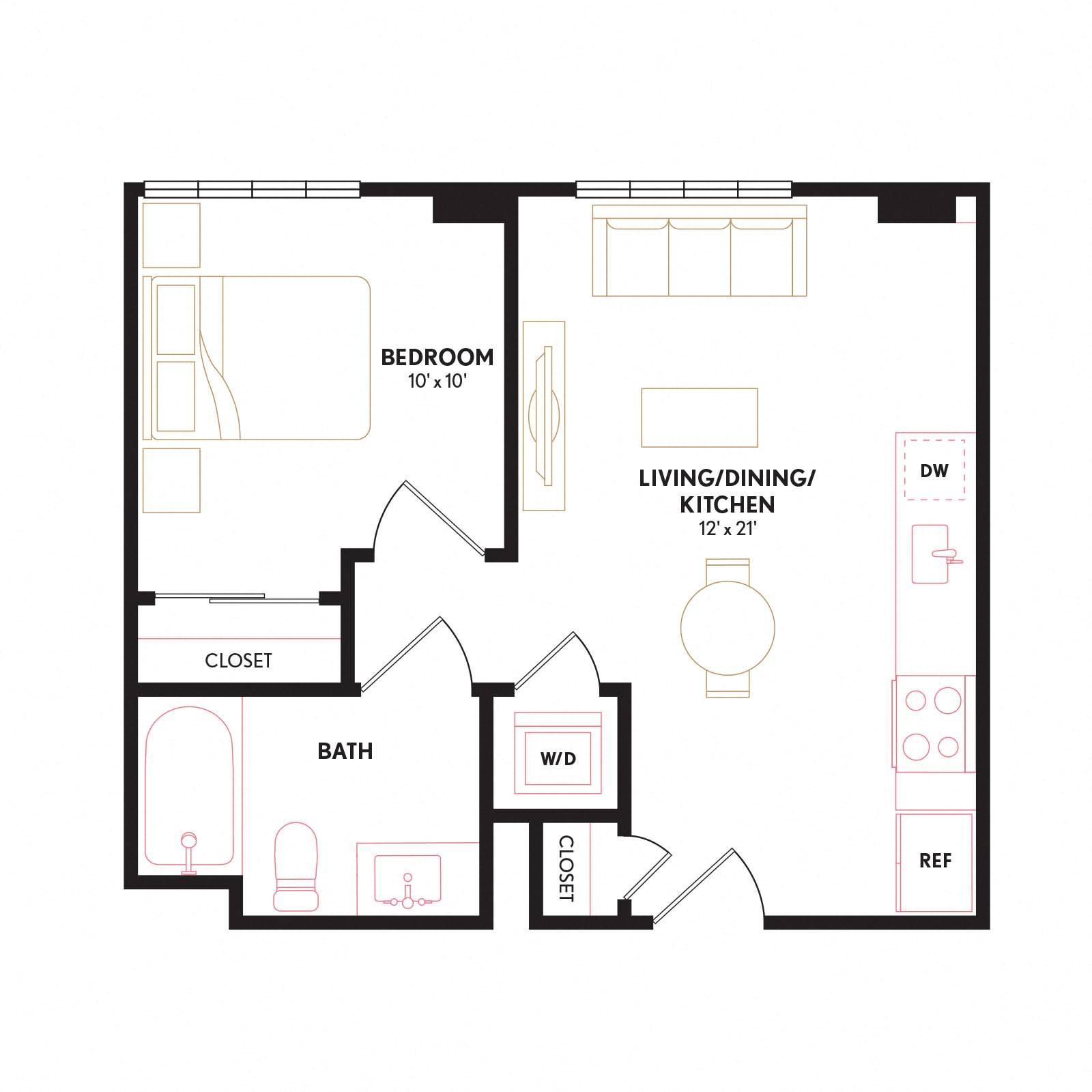 Floor plan layout diagram for A12