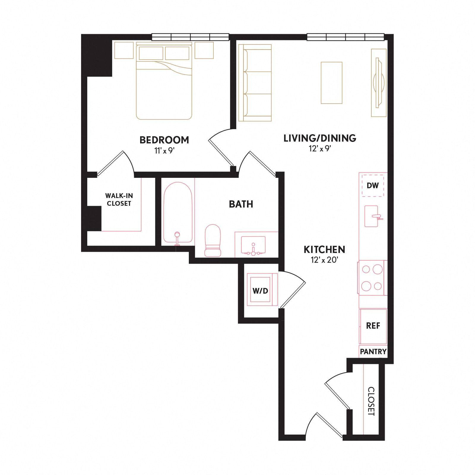 Floor plan layout diagram for A13