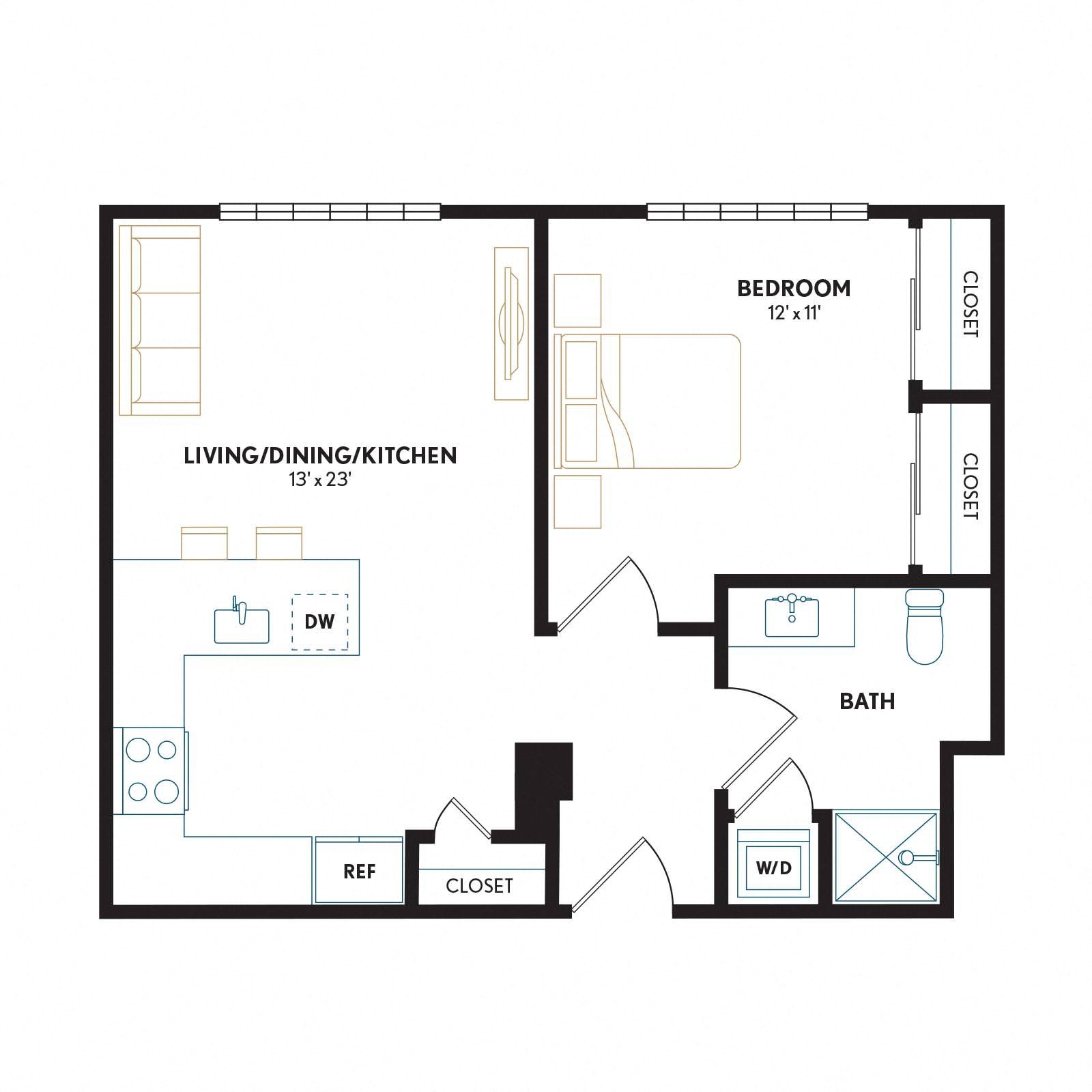 Floor plan layout diagram for A14H