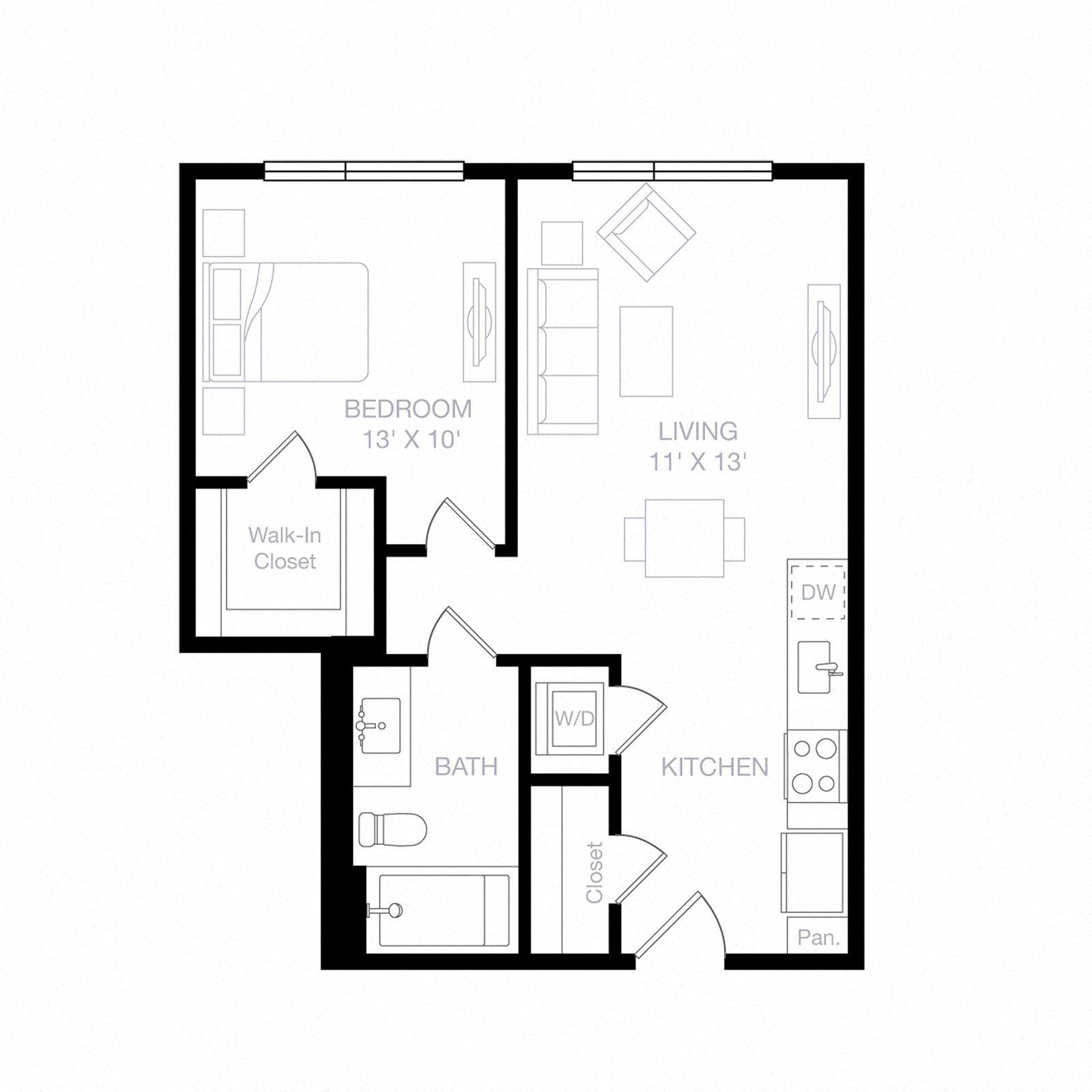 Floor plan layout diagram for A14