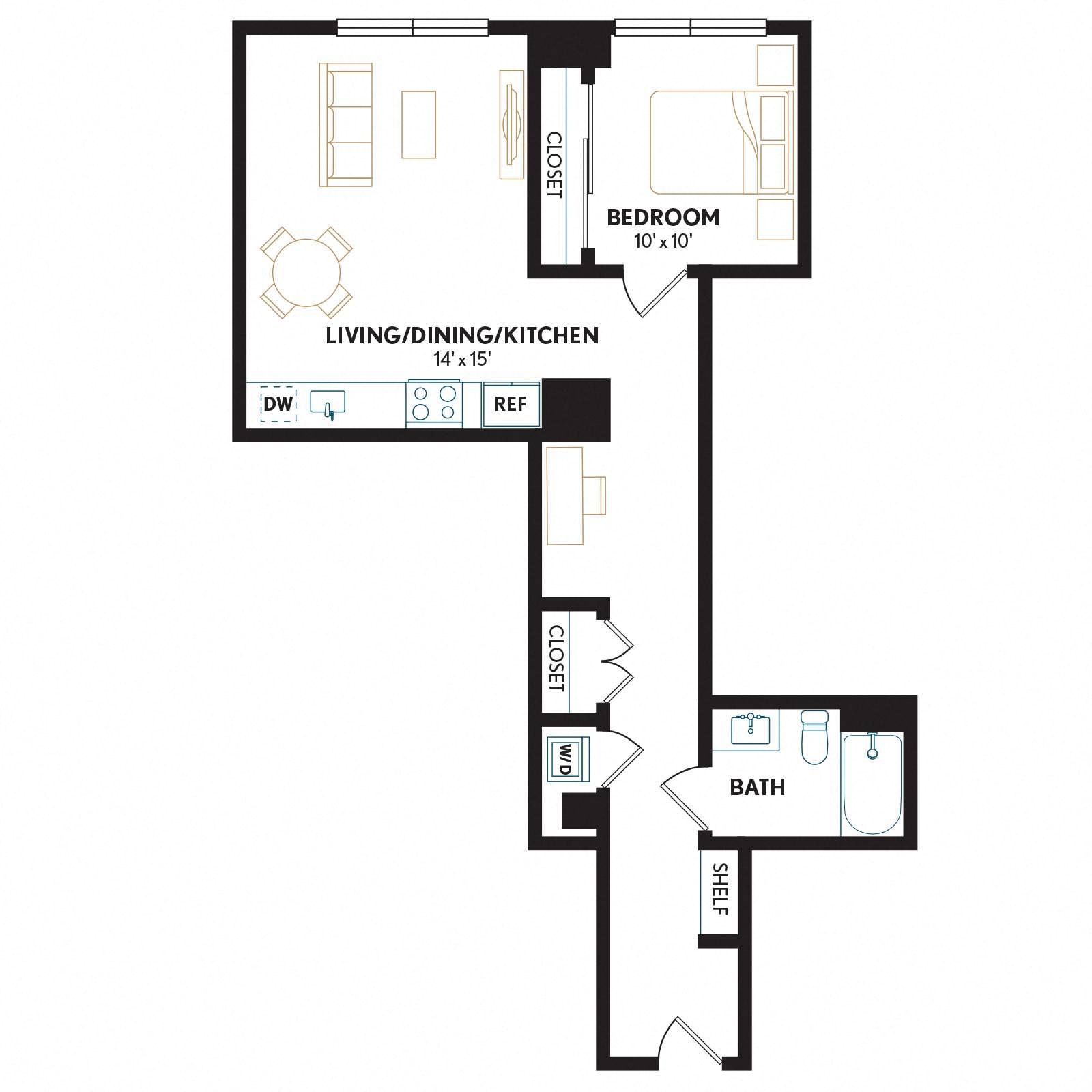 Floor plan layout diagram for A15H