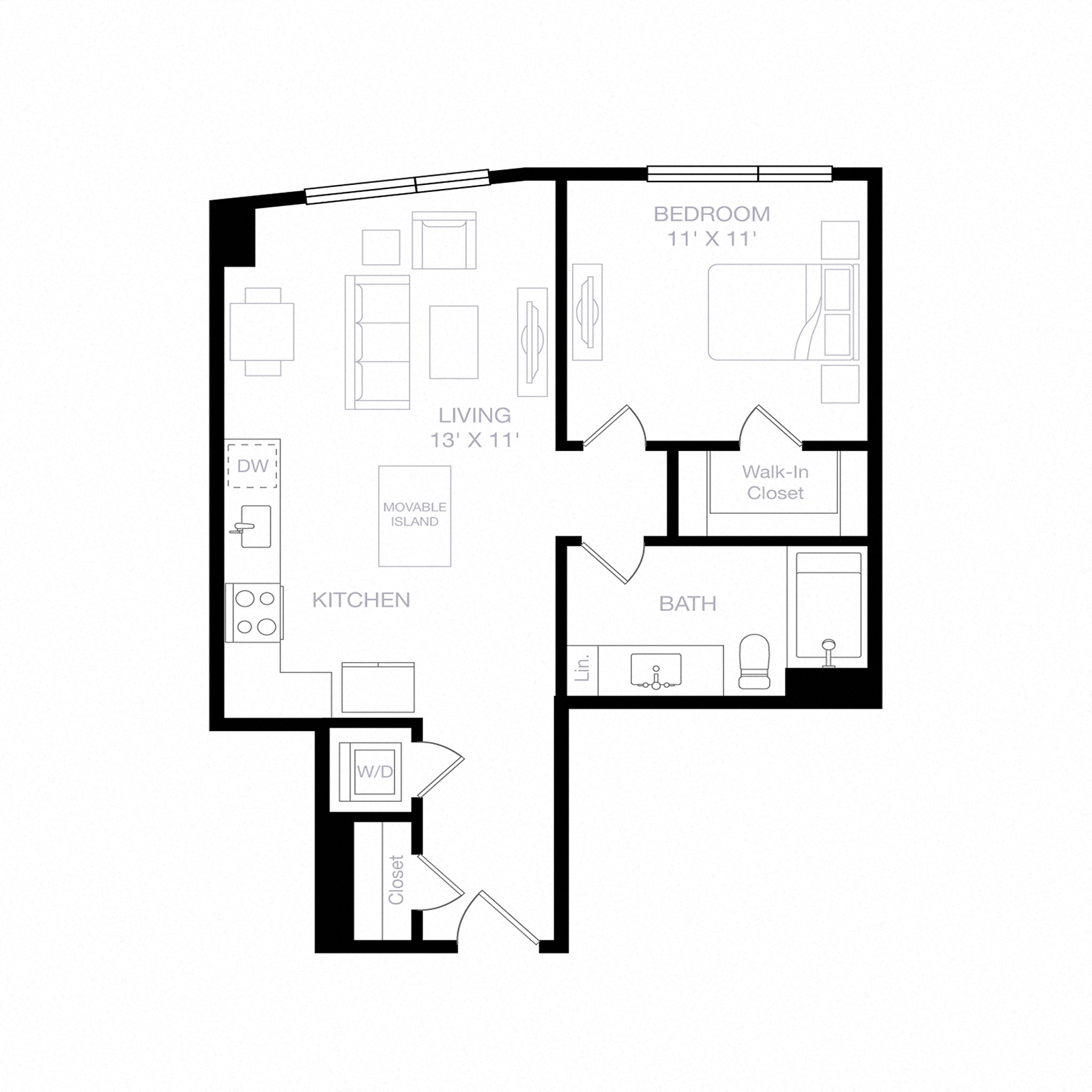 Floor plan layout diagram for A17