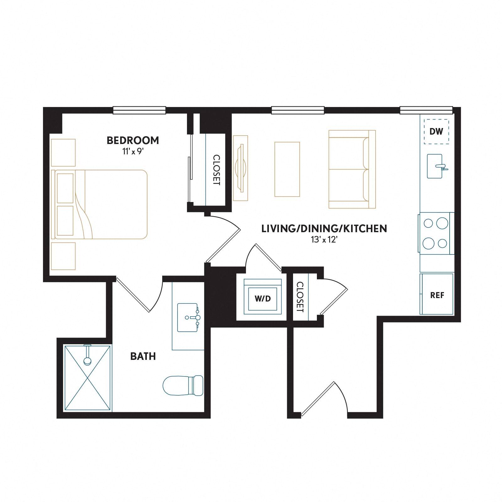 Floor plan layout diagram for A19H