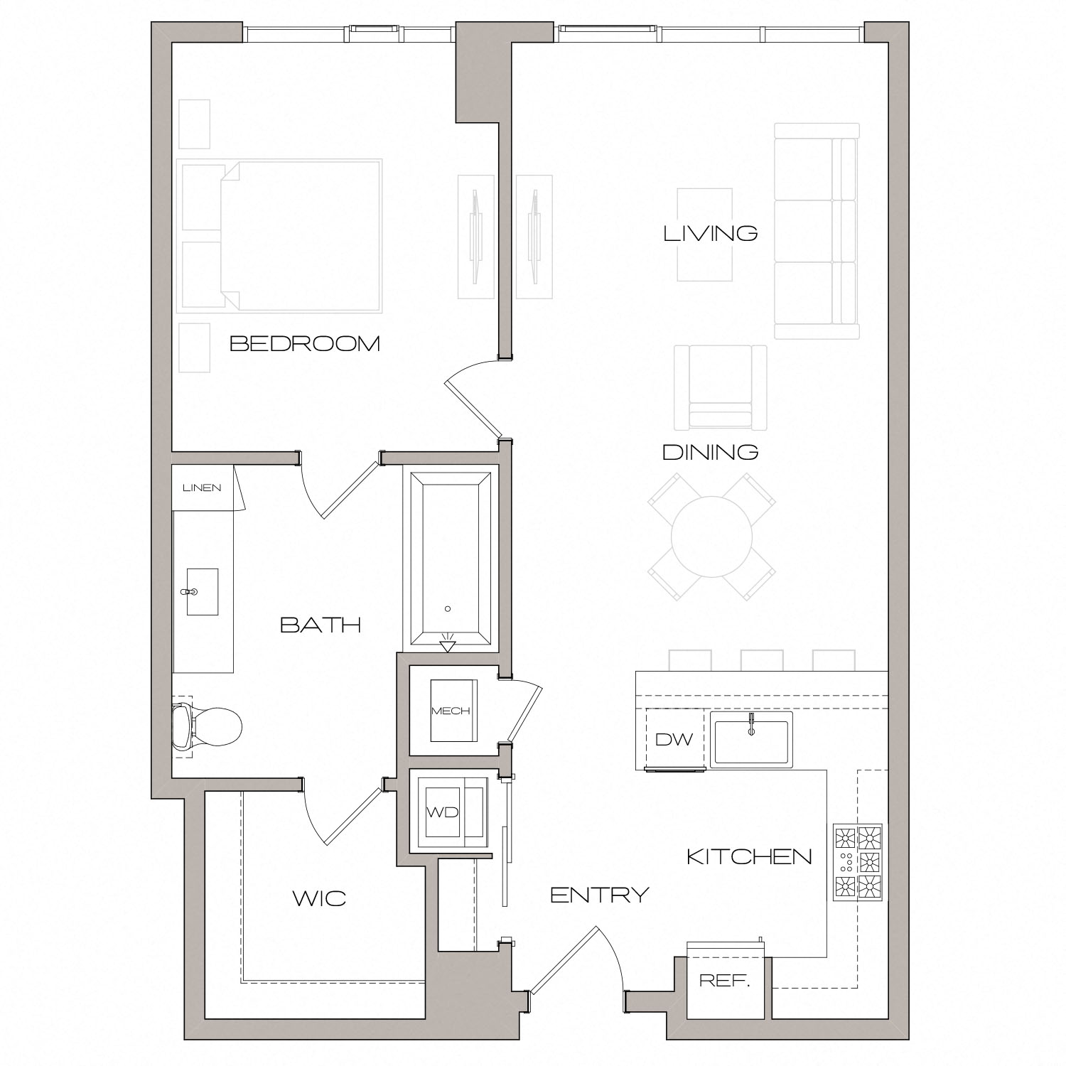 Floor plan layout diagram for A2