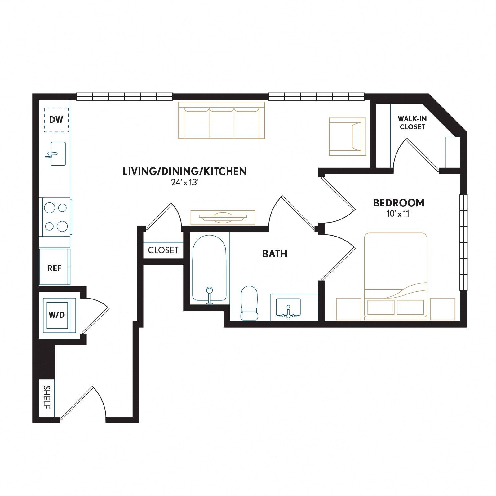 Floor plan layout diagram for A20H