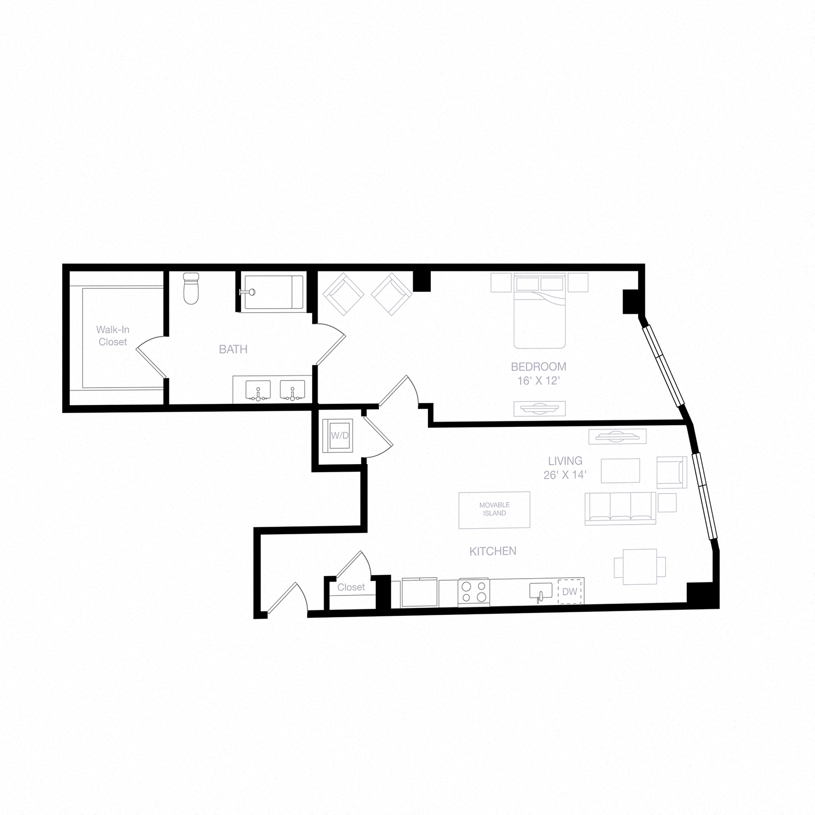 Floor plan layout diagram for A20