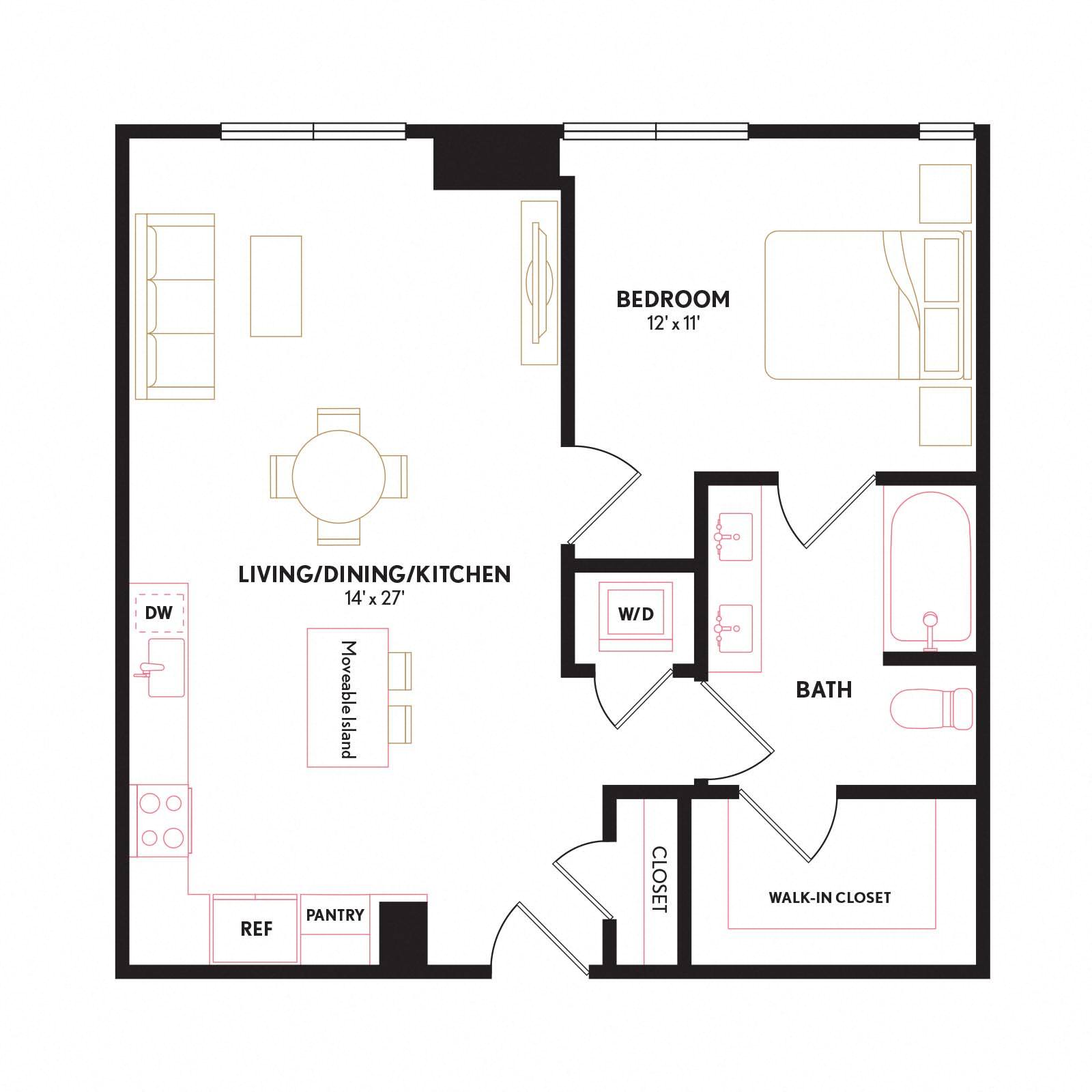 Floor plan layout diagram for A22