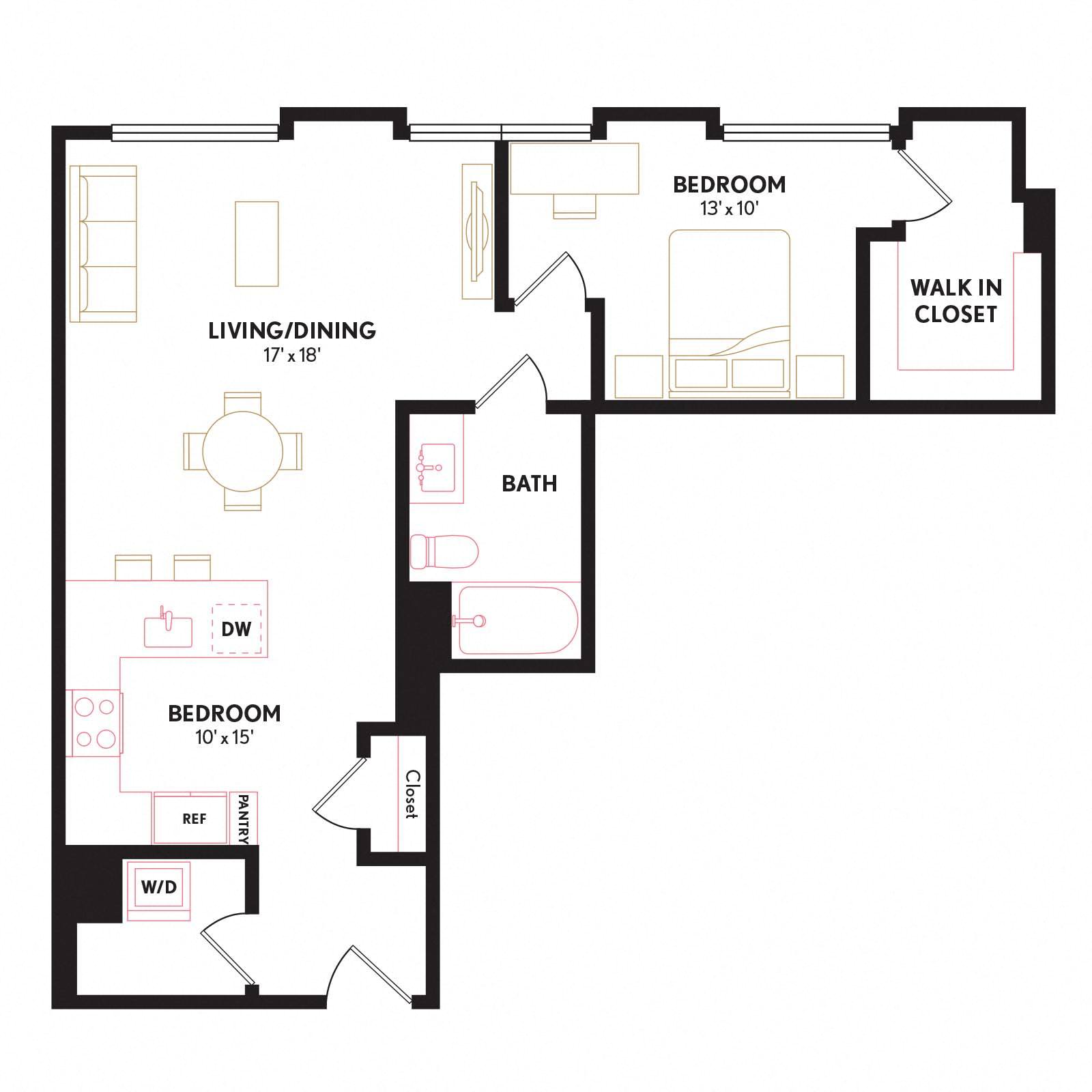 Floor plan layout diagram for A26