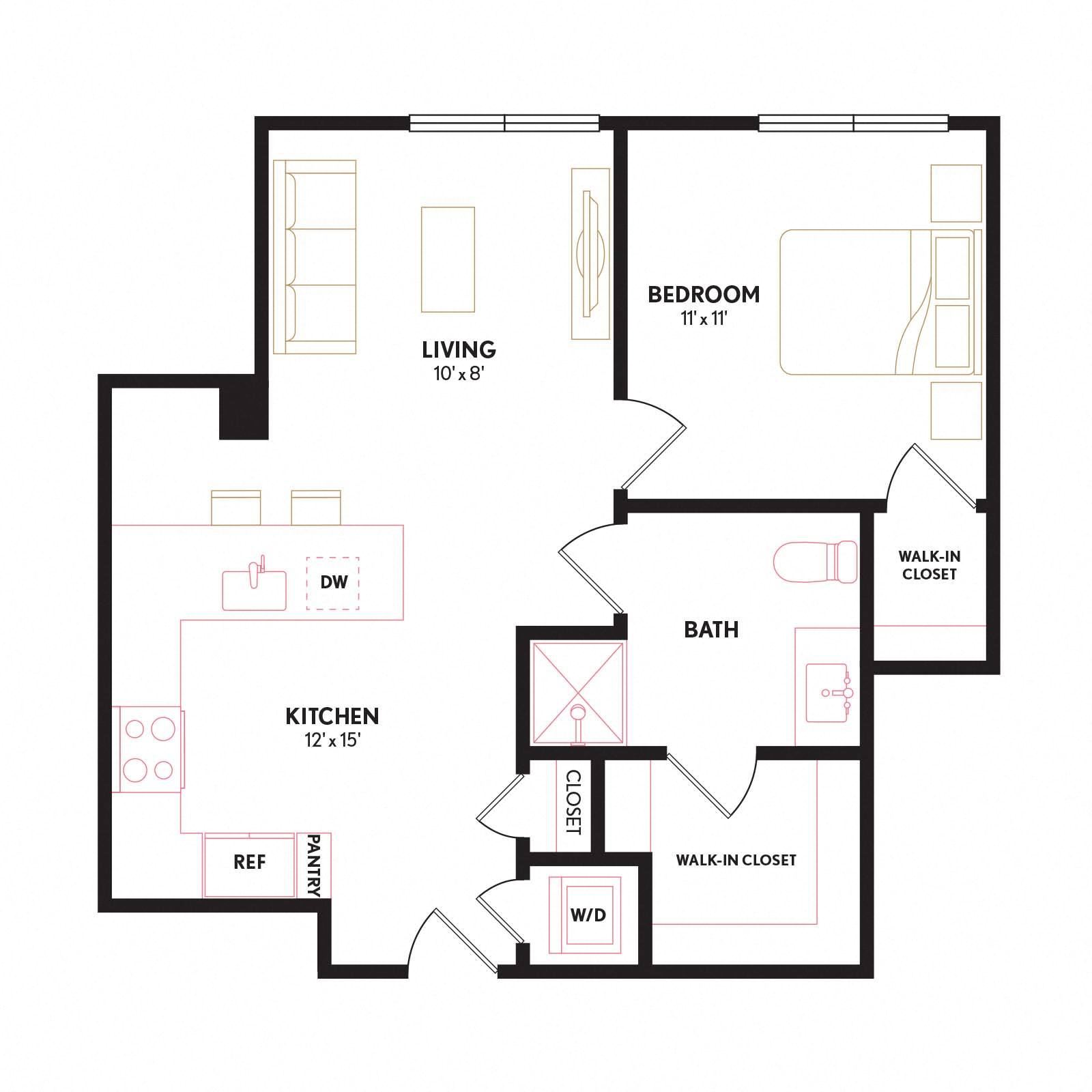 Floor plan layout diagram for A28