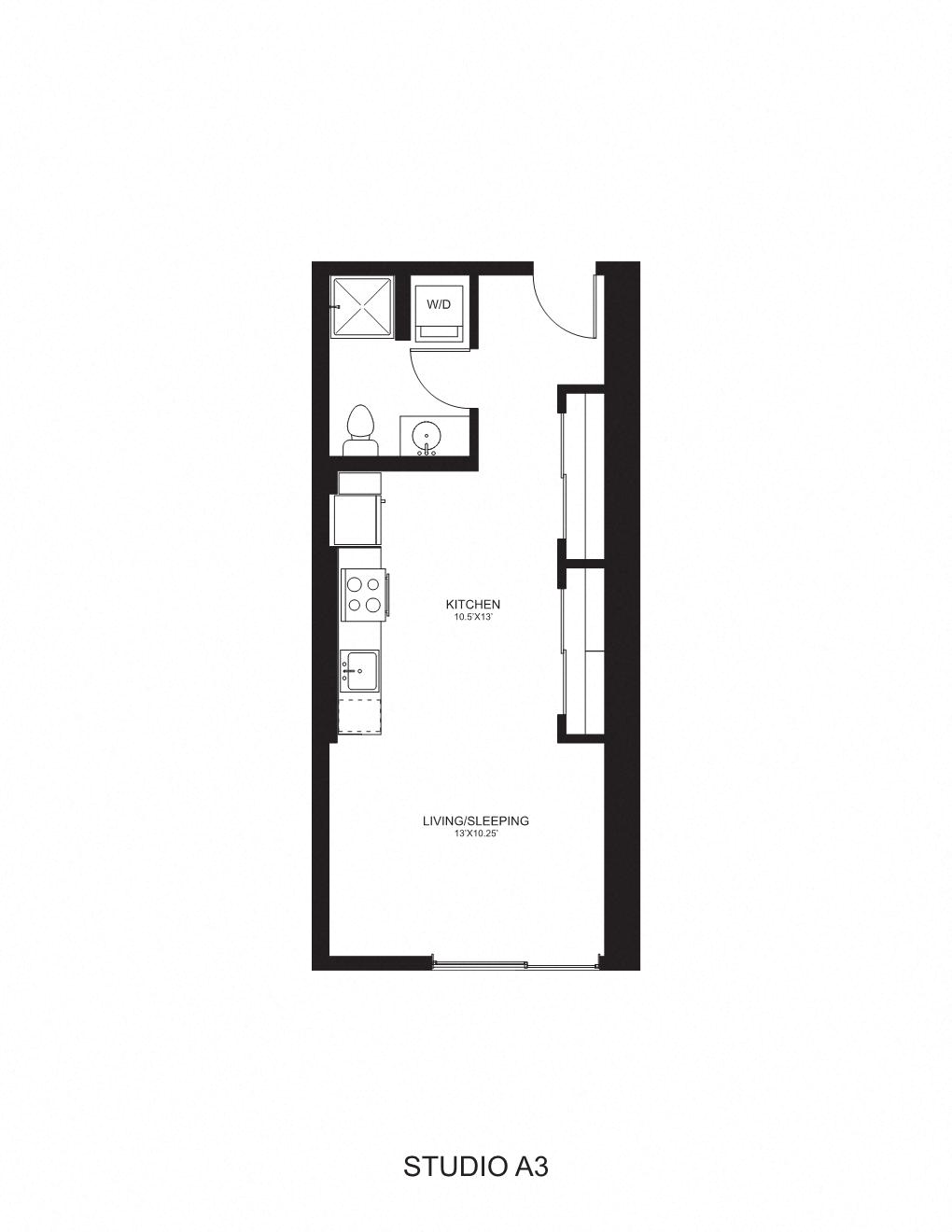 Floor plan layout diagram for A3